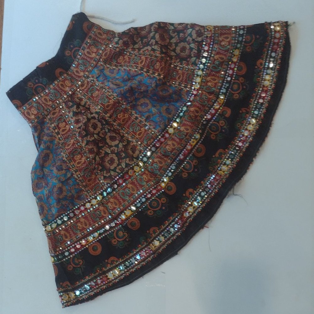 BANJARA BOHEMIAN handsewn Indian, GIRL 7/8, skirt,